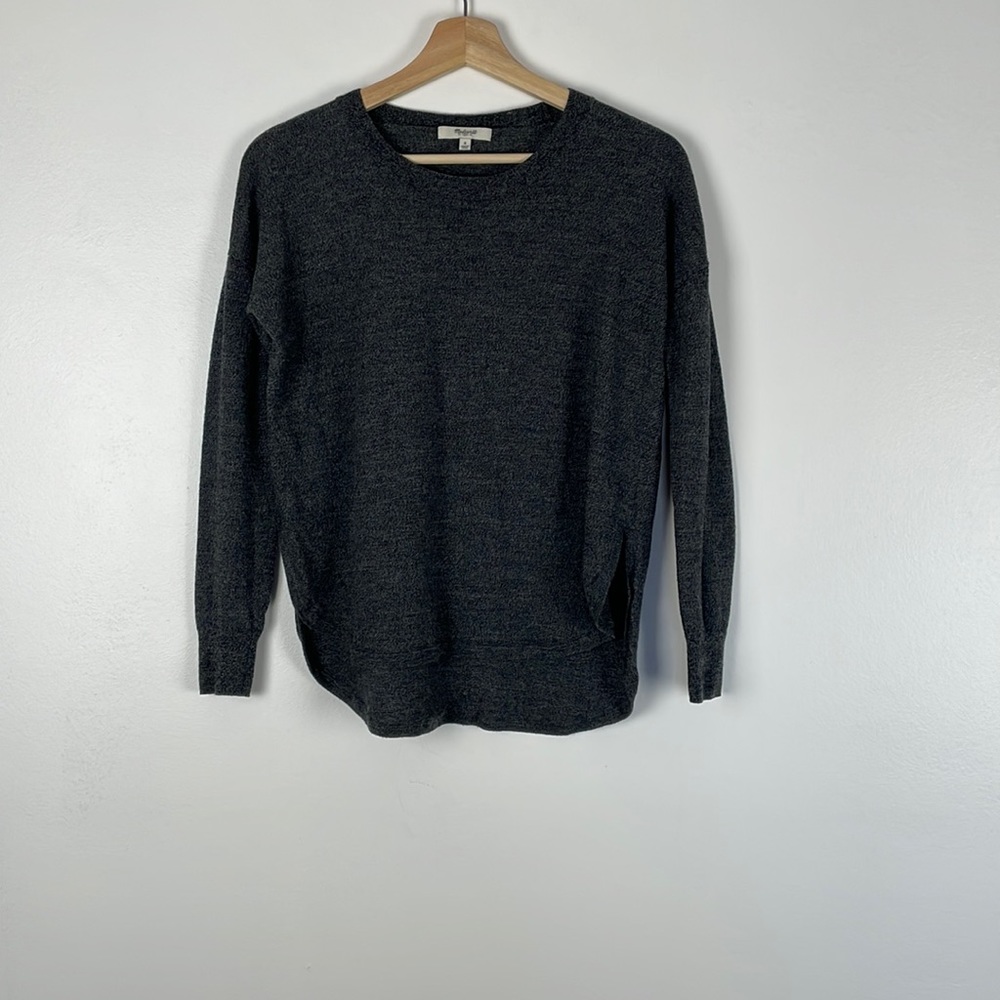Madewell Merino Wool long sleeve Northstar blackish gray sweater Size Sm…